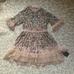 NWT Needle & Thread Beaded Tulle dress